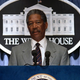 President Tom Beck (Morgan Freeman) in Deep Impact.